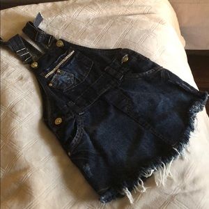 Girls jeans skirt overall